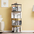 4 Tier Rotating Bookshelf, 360 Display Round Spinning Bookshelf Tower by HOVANESTY