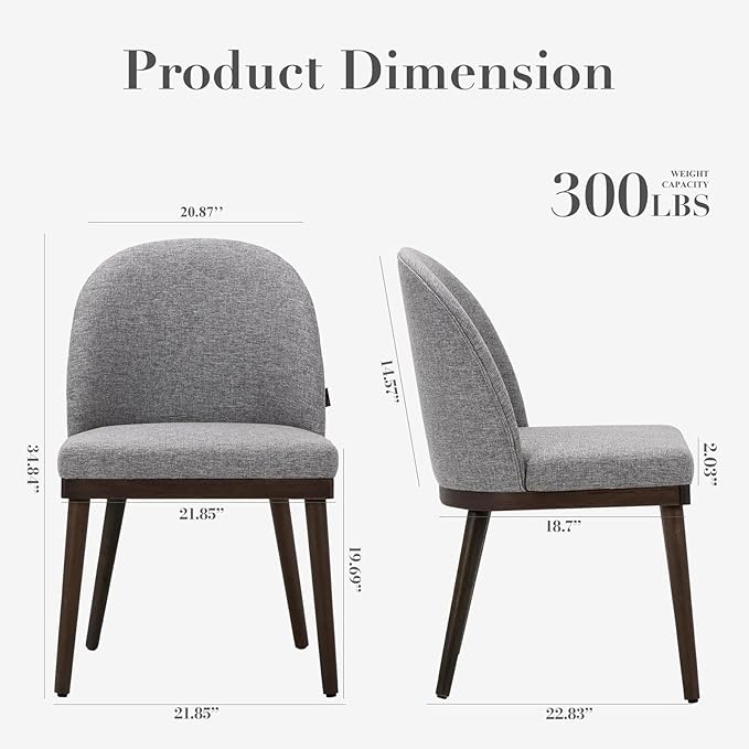 COLAMY Upholstered Dining Chairs Set of 6, Large Dining Room Kitchen Chairs - Image 2