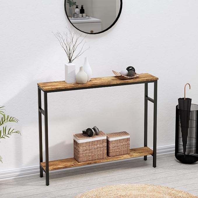 Narrow Console Table, 39.4” Sofa Table - Image 6