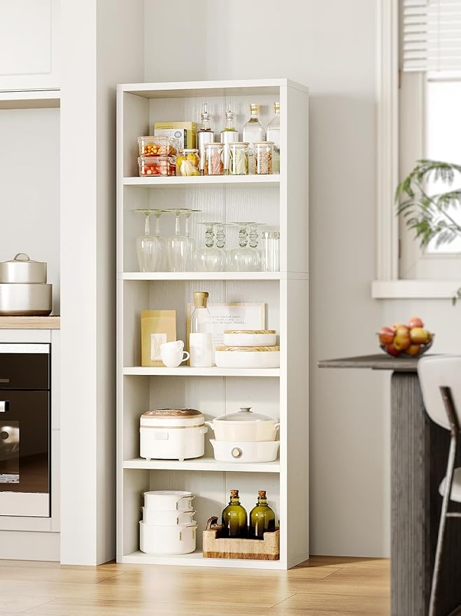 Casaottima 5-Tier Open Bookshelf and Bookcase, Floor Standing Display Storage - Image 8