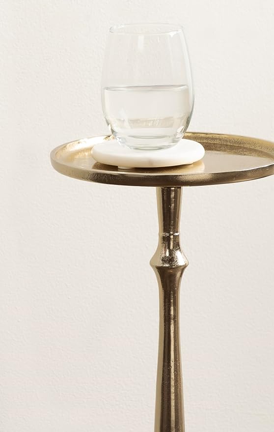 Kate and Laurel Carling Traditional Metal Round Drink Table, Vintage Cast - Image 5