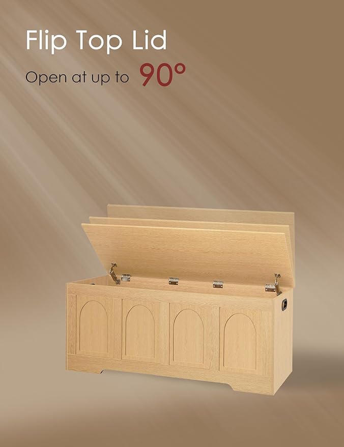 DINZI LVJ Storage Chest, 47.2”Wooden Storage Box - Image 7