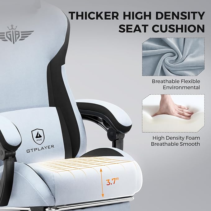 GTPLAYER Gaming Chair with Footrest, Big and Tall Game Chair High Back Computer - Image 4