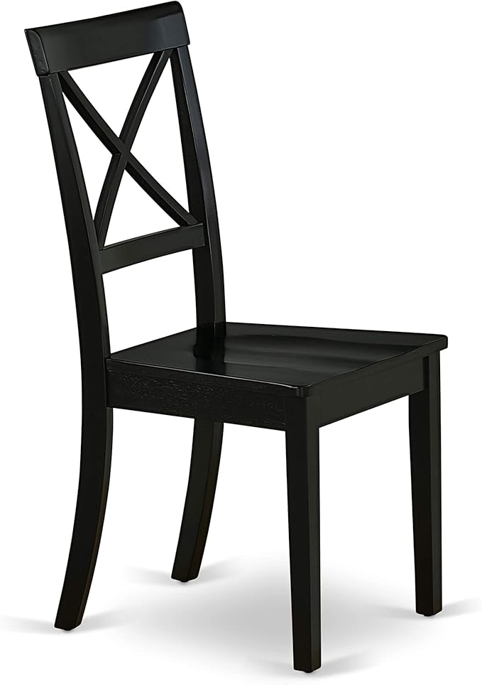 East West Furniture SHBO3-BLK-W 3 Piece Dining Room Furniture Set Contains a - Image 4