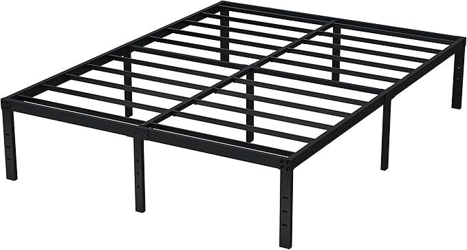 EMODA 16 Inch Bed Frame Queen Size Heavy Duty Metal Platform No Box Spring - Image 9