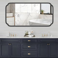 48 x 24 Inch Black Bathroom Vanity Mirror by FerytangeHome