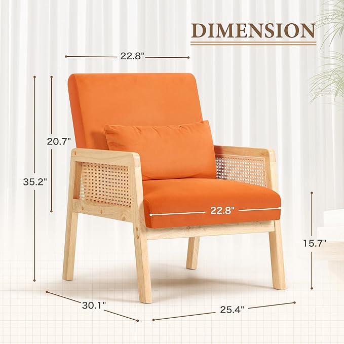 YESHOMY Mid-Century Accent Chair - Image 2