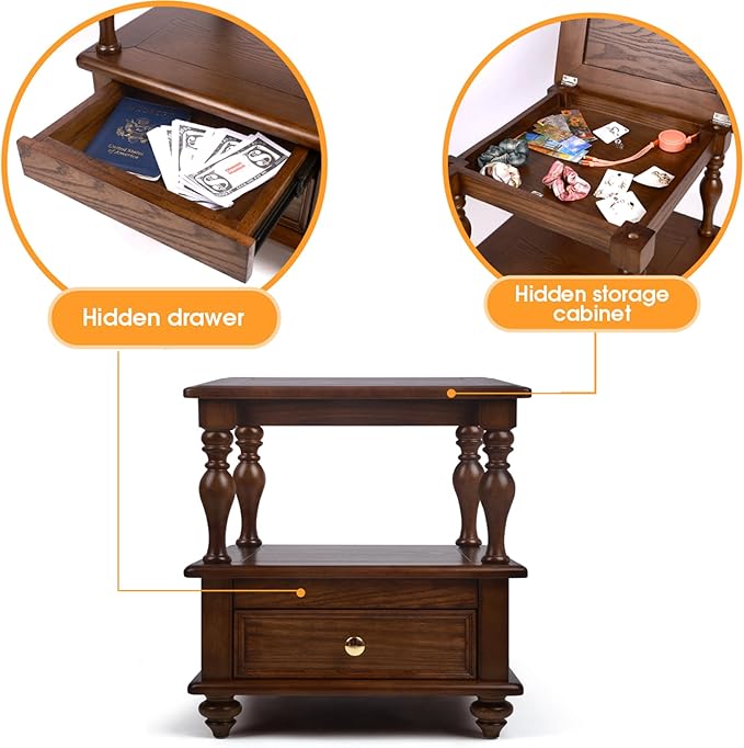 Traditional Square End Table - Image 3