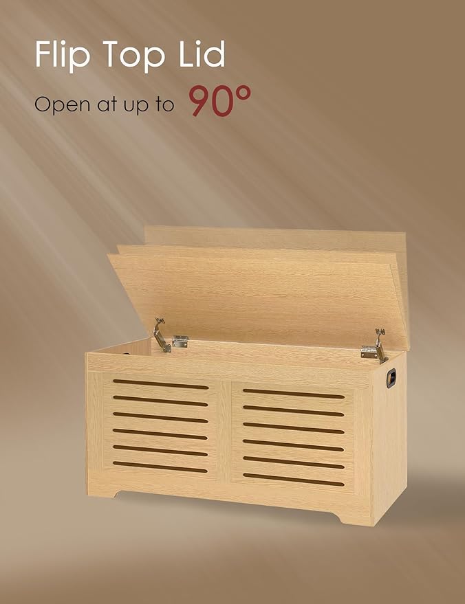 DINZI LVJ Storage Chest, 39.4”Wooden Storage Box - Image 5