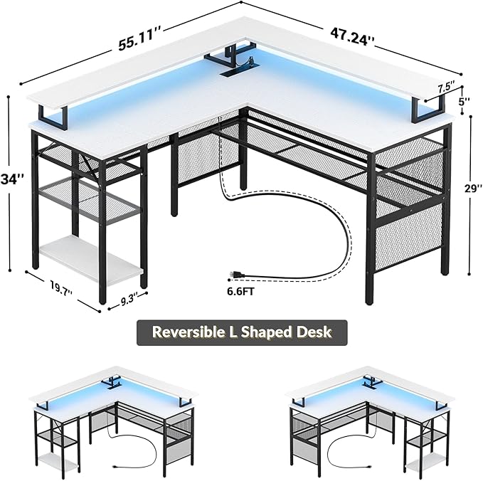Unikito L Shaped Computer Desk - Image 2