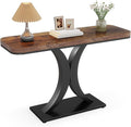 LITTLE TREE Industrial Entryway Console Table, Compact Foyer Hallway Accent by LITTLETREE
