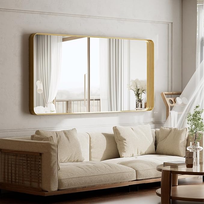 Large Bathroom Mirror 30x56 inch, Gorgeous Deep Frame Wall Vanity Mirror - Image 6