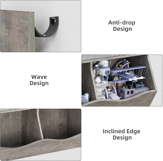 IDEALHOUSE Kids Bookshelf and Toy Storage Organizer - Image 5