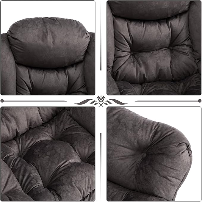 HollyHOME Modern Fabric Large Lazy Chair, Accent Oversized Comfy Reading Chair - Image 6