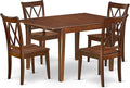 East West Furniture MLCL5-MAH-W 5 Piece Kitchen Table & Chairs Set Includes a by EastWestFurniture