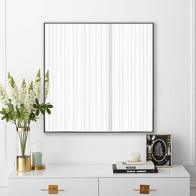 36x36 Inch Black Bathroom Mirror - Image 2