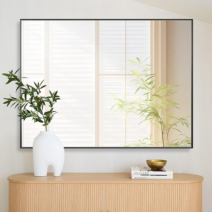 36x48 Inch Black Bathroom Mirror - Image 4