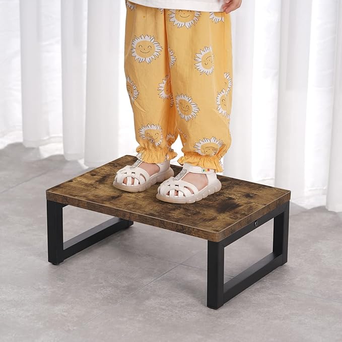 Snughome Wooden Step Stools for Kids, Solid Portable Wooden Bedside Step Stool - Image 9