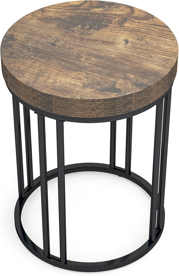 Tribesigns Round End Table, Modern Side Small Accent Nightstand - Image 10
