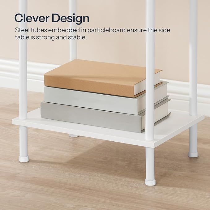 HOOBRO Side Table with Charging Station, End Table with USB Ports and Outlets - Image 8