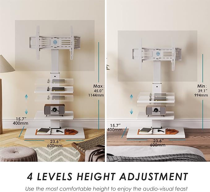 FITUEYES Iron Base Universal Floor TV Stand - Image 4