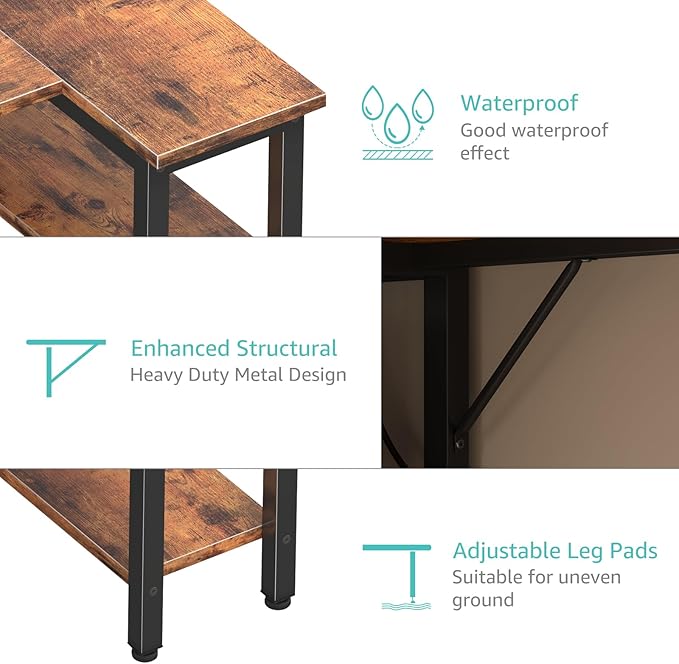 Lufeiya L Shaped Computer Desk - Image 9