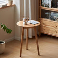 100% Solid Oak Small Tall Side Table, Mid Century Modern Coffee Table by Vadisun