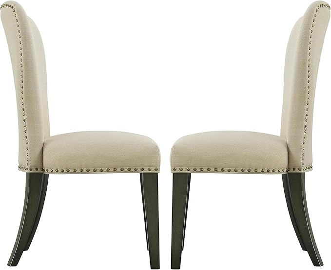 Alaterre Furniture Savoy Upholstered Dining Chairs – Set of 2 Parsons Style - Image 10
