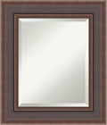 Amanti Art Brown Wall Mirror 28x24 Moab Brown Bronze Rectangle Bathroom Mirror by AmantiArt