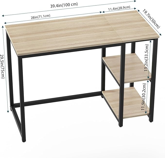 SINPAID 40'' Oak Computer Desk - Image 3