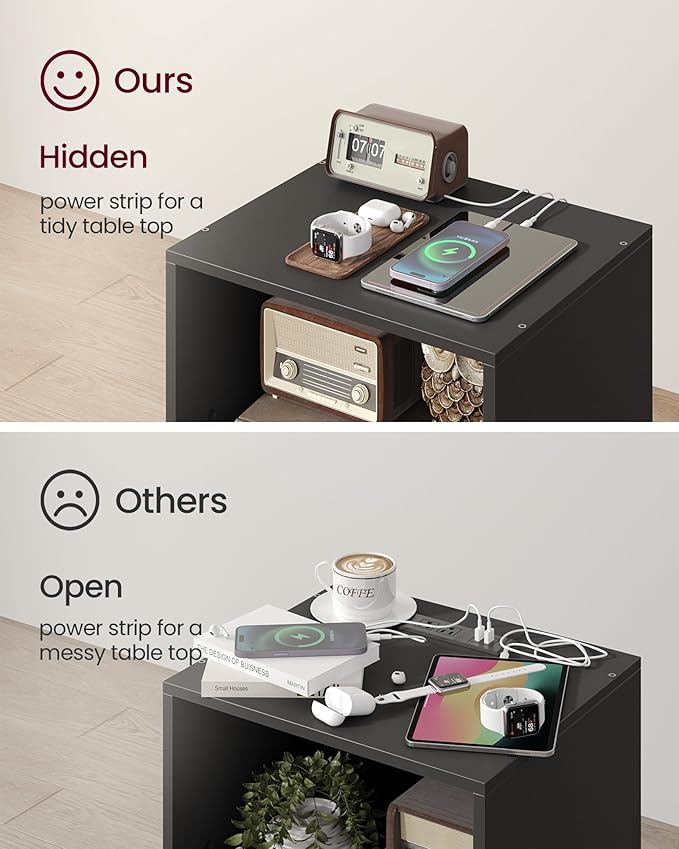 Record Player Stand, 3-Tier Side End Table - Image 4