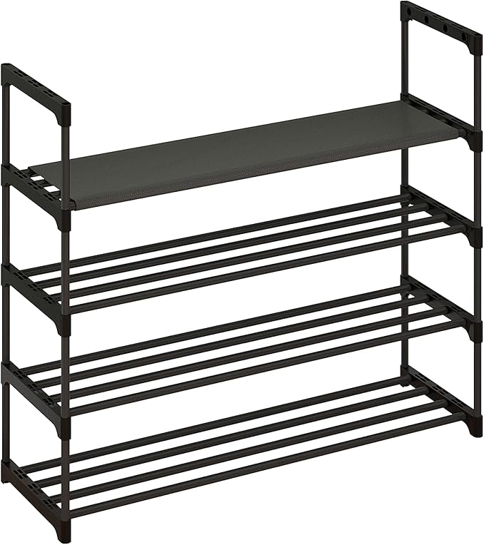 Calmootey 4-Tier Shoe Rack, Tall Large Capacity 20 Pairs Shoes Storage Organizer - Image 5