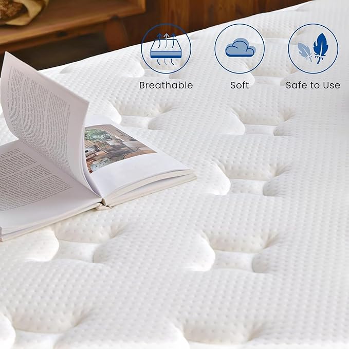 Twin Mattress 12 inch, Medium Firm Hotel Collection Hybrid Sleep System - Image 4