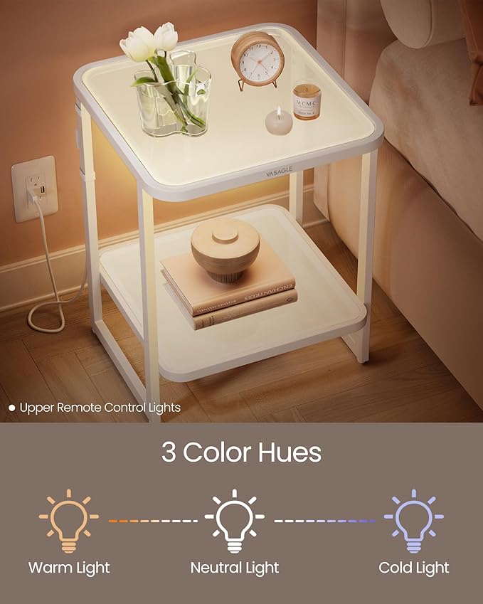 VASAGLE End Table, 2-Tier Side Table - Image 4