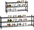 STORAGE MANIAC Long Expandable Shoe Rack, 18 Pairs Metal Wide Stackable Shoe by STORAGEMANIAC