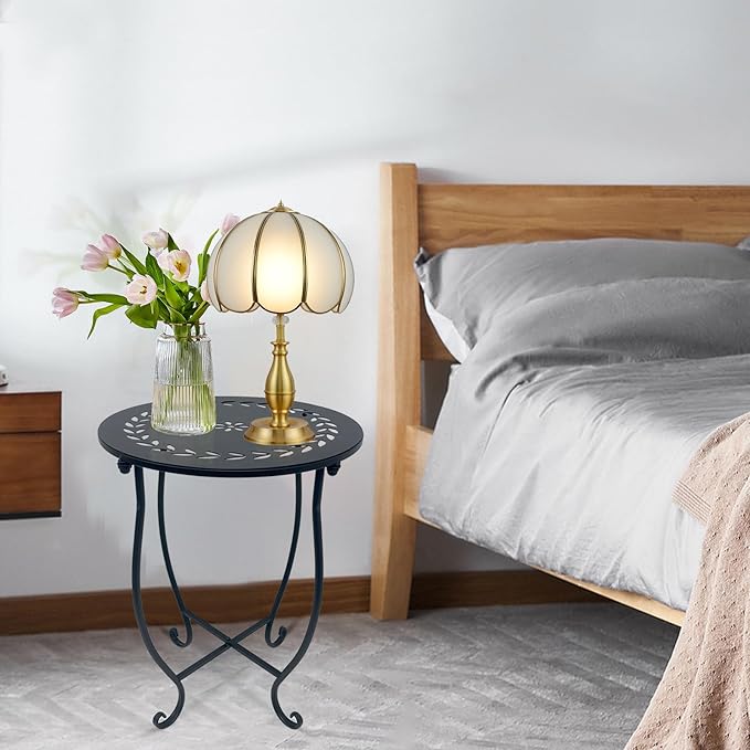Round Side Table, 1 Pack 14 Inch Bedside Table - Image 2