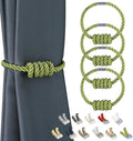 BEL AVENIR Magnetic Curtain Tiebacks, Decorative Drapery Holdbacks Modern Woven by BELAVENIR