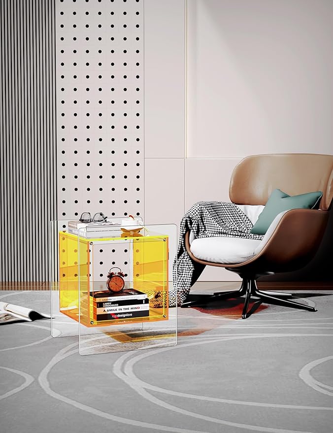 Acrylic Nightstand Colorful Bedside Table - Image 8
