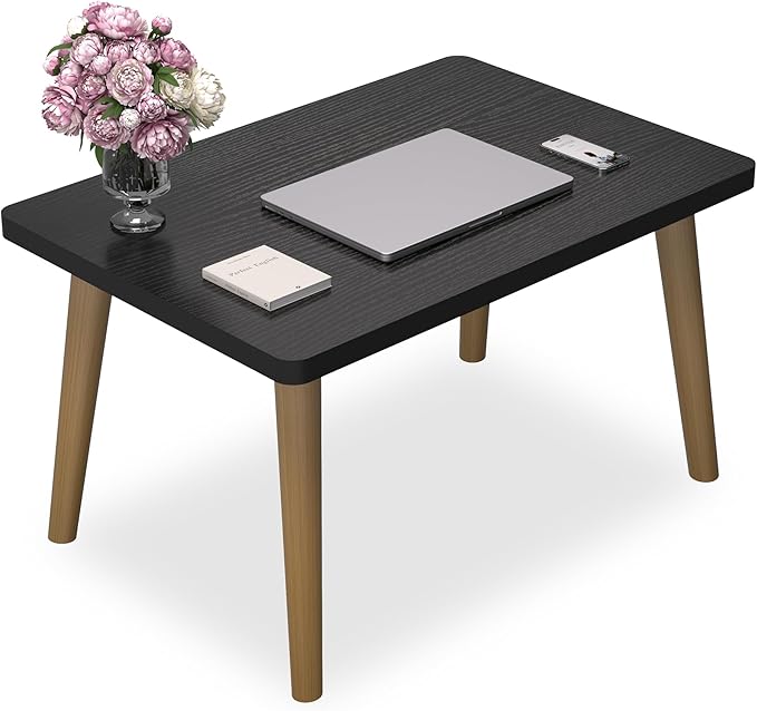 Small Coffee Table for Small Space, Low Table, Floor Table Desk for Sitting on by FAMIDGE