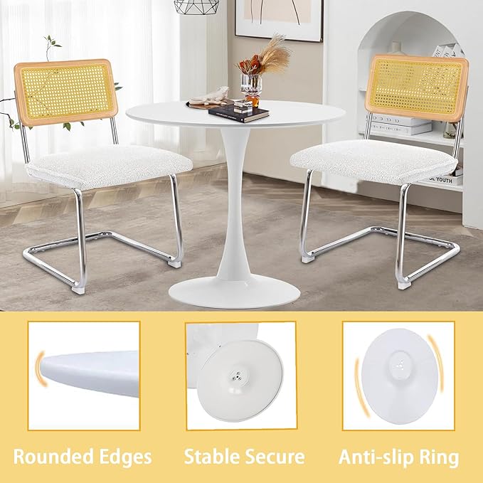 Round White Dining Table, 31.5" Tulip Table, Round Dining Table - Image 4