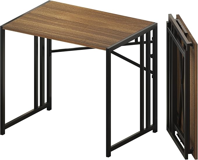 Folding Computer Desk 32 inch Writing Gaming Computer Camping Table, No by Lutown-TeenHome
