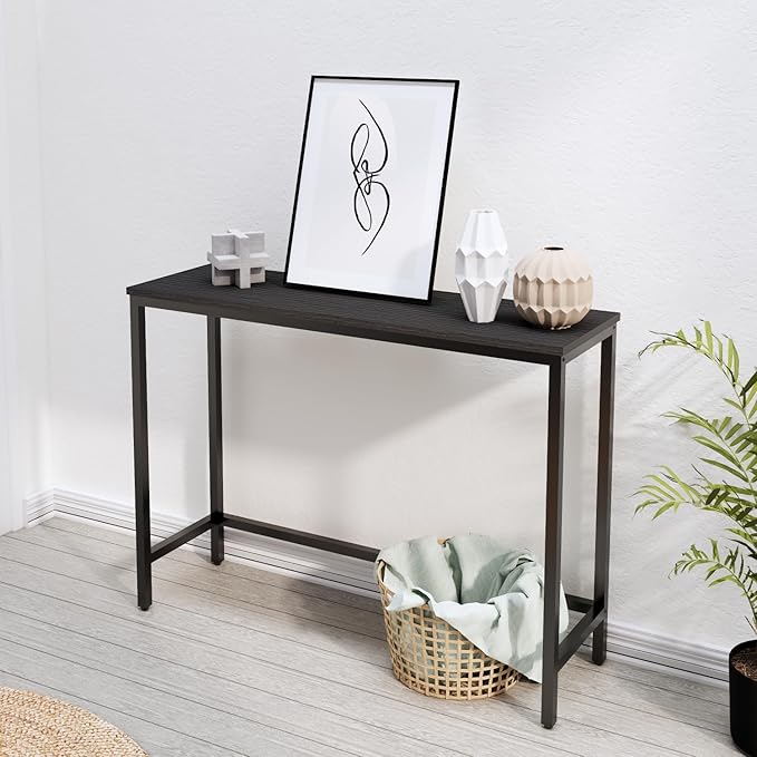 39.4” Console Table, Hallway Entrance Table Sofa Table Behind Couch, - Image 5