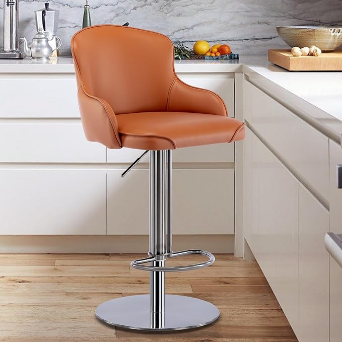 CozyRain Bar Stools Adjustable Stainless Steel Swivel Barstool - Image 2