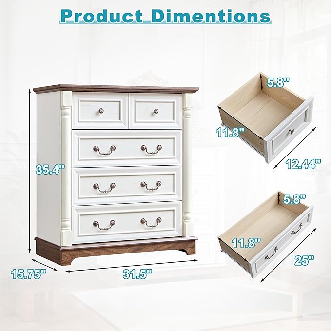 31.5" Farmhouse Sideboard Buffet Cabinet - Image 2