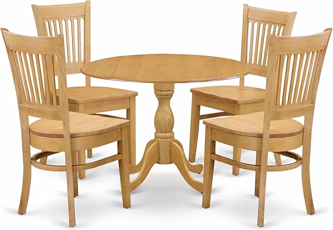 East West Furniture DMVA5-OAK-W 5 Piece Modern Dining Table Set Includes a by EastWestFurniture