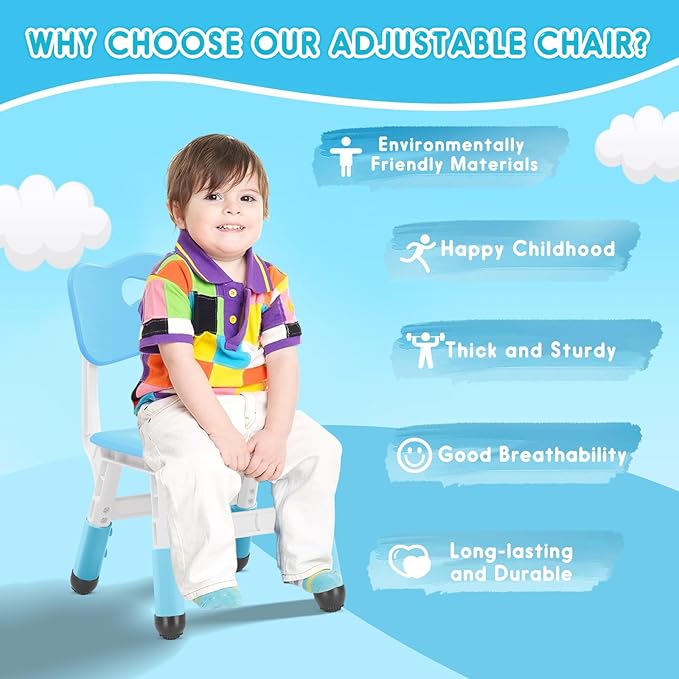 Kids Adjustable Chair with 3 Height Levels Toddler - Image 4