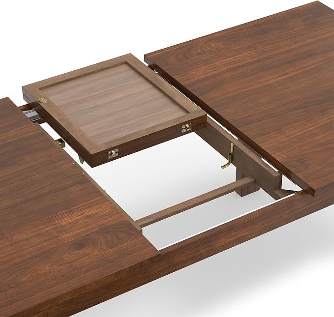 SIMPLIHOME Wilson Extendable Dining Table, Solid Wood Walnut Veneer, 60-76 x 36 - Image 10