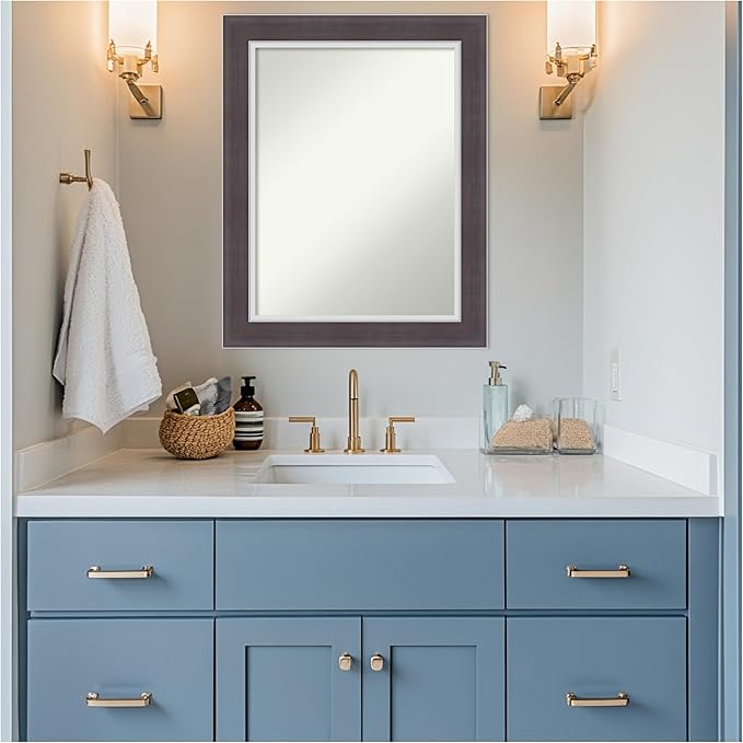 Amanti Art Brown Bathroom Mirror - Image 6