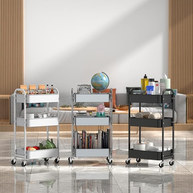 3-Tier Rolling Utility Cart - Image 7