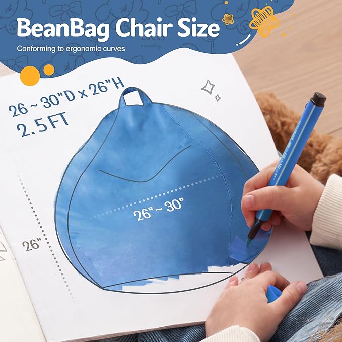 Homguava 2FT Bean Bag Chair: 2' Bean Bags - Image 2